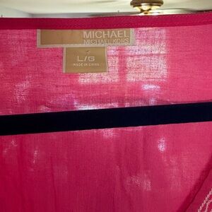 Michael Kors Pink Embroidered Tunic, size L